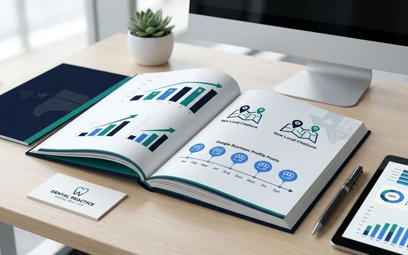 Monthly dental SEO report for Allen