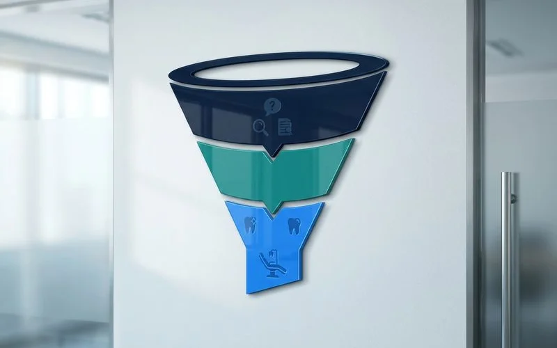Dental SEO content funnel from informational to commercial intent