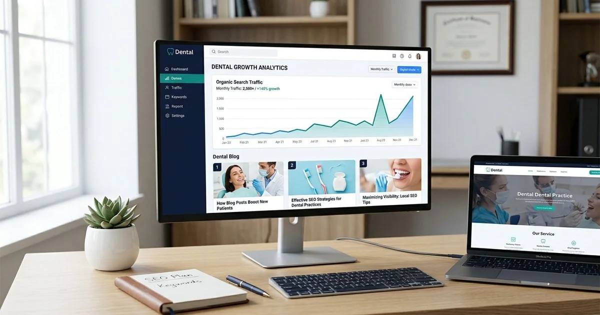 Dental blog driving search traffic