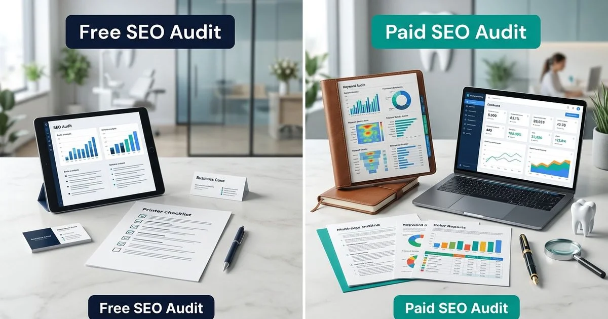 Free vs paid dental SEO audit comparison