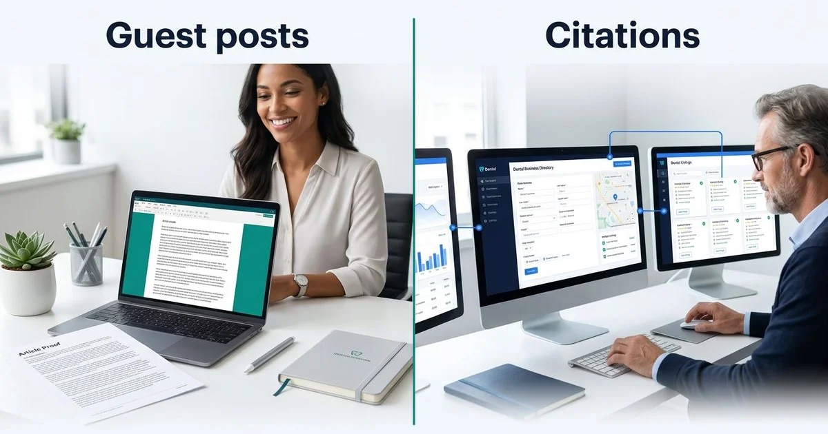 Guest posts vs citations for dental SEO
