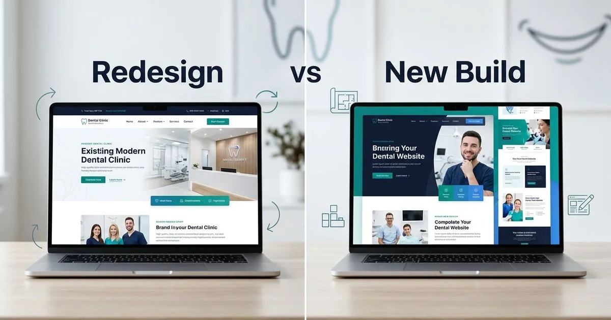 New build vs redesign decision graphic