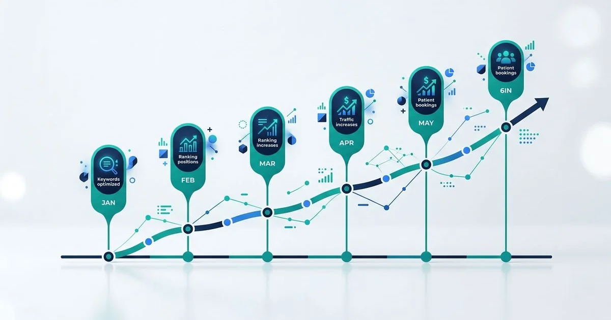 6-month dental SEO ramp timeline